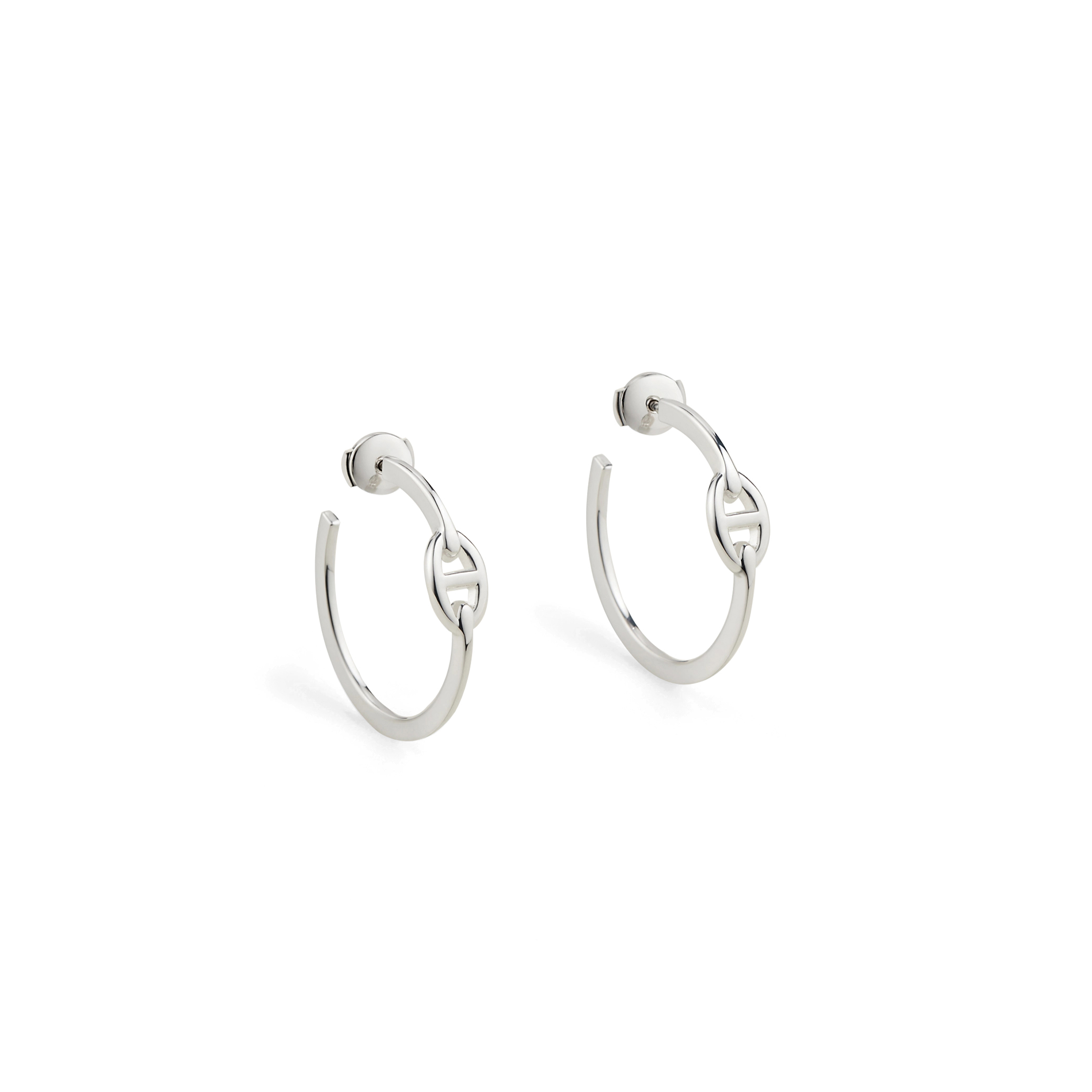 H**mes chaine d''ancre enchainee earrings, small model h109510b00